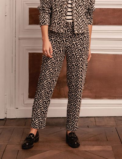Pantalon urbain 7/8ème noir femme