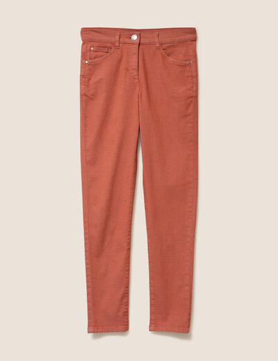 Pantalon léger taille standard 7/8ème vieux rose femme
