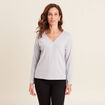 T-shirt manches longues gris clair femme