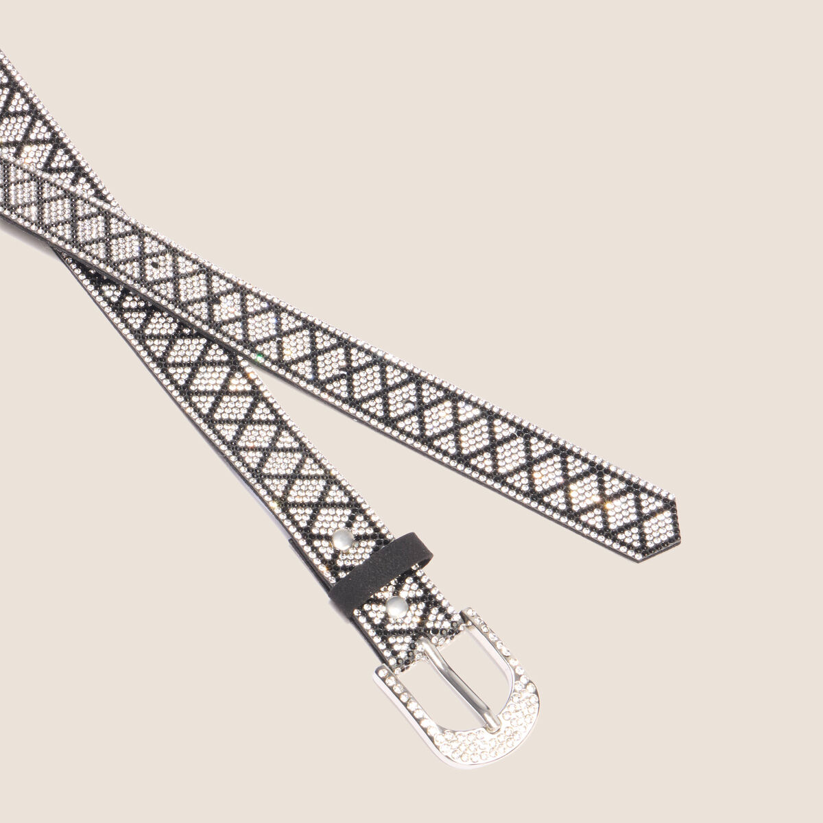 Ceinture fine couleur argent femme