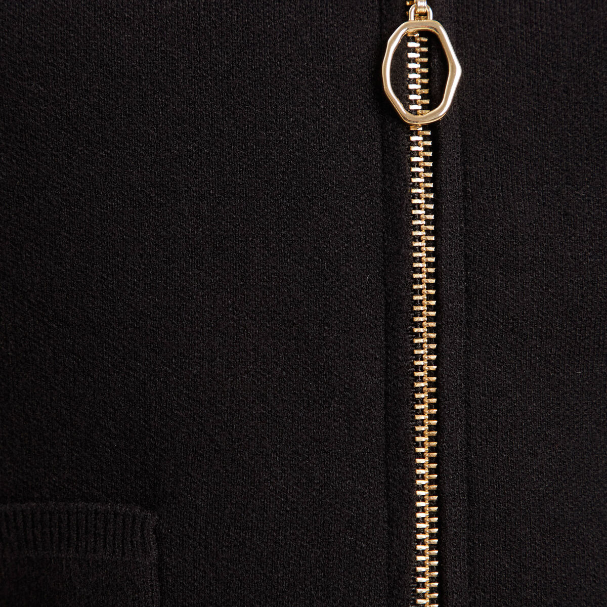 Gilet droit court sans manches noir femme