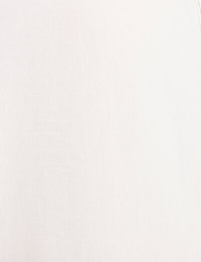 Chemise fluide manches longues ecru femme