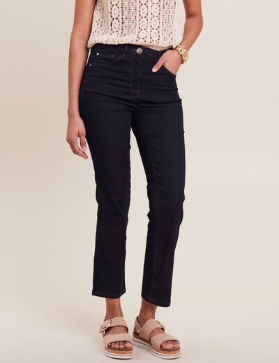 Jean magique Le L&eacute;ger coupe droite denim brut femme