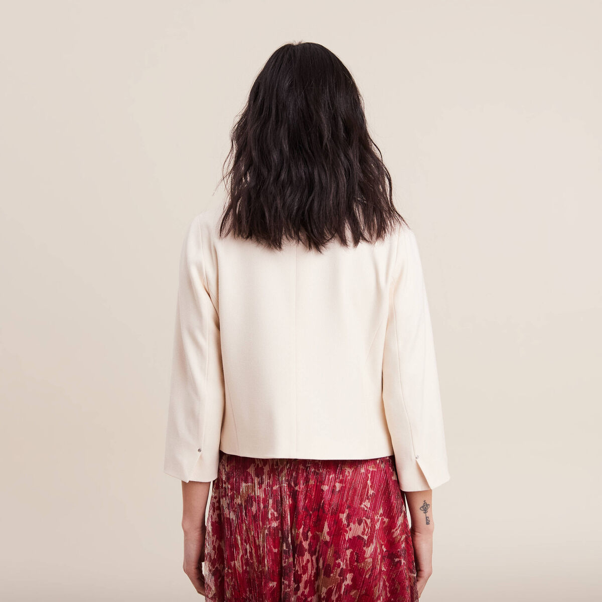 Veste cintrée ecru femme