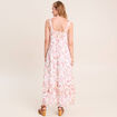 Robe longue &eacute;vas&eacute;e sans manches doubl&eacute;e multicolore femme
