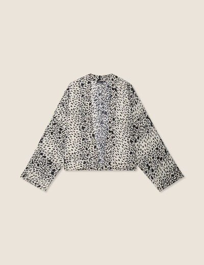Veste esprit kimono ivoire femme