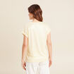 T-shirt manches courtes jaune clair femme