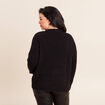 Pull en cachemire col v noir femme
