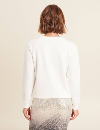 T-shirt manches longues ecru femme