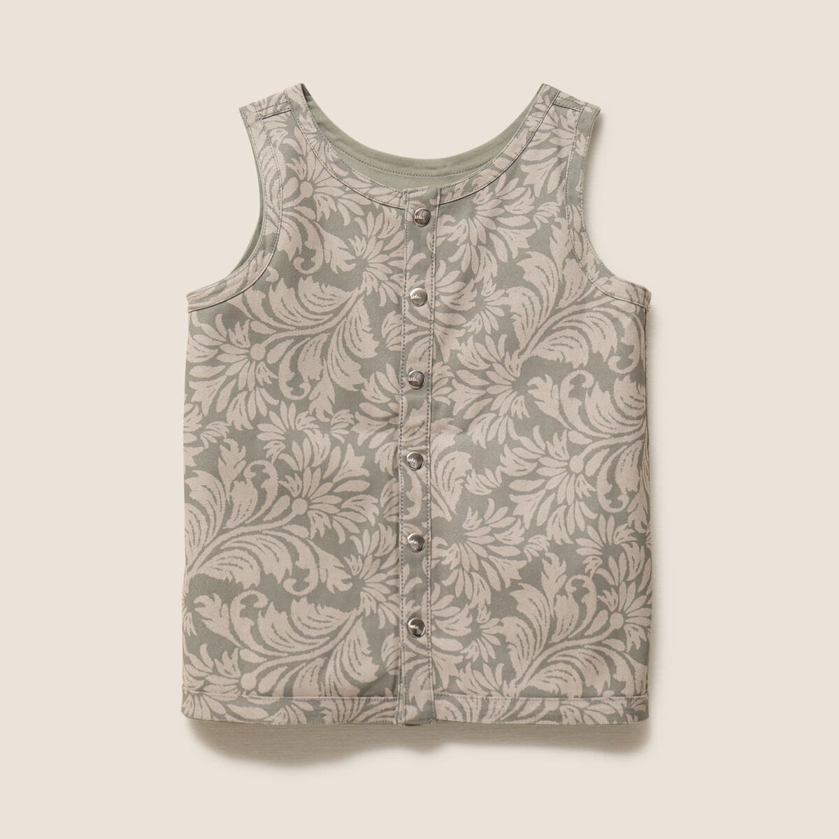 T-shirt r&eacute;versible sans manches gris femme