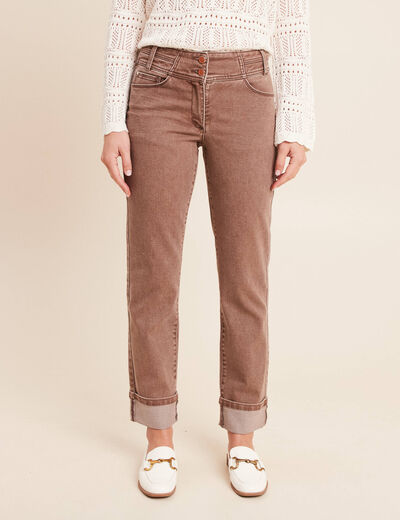 Jean standard marron clair femme
