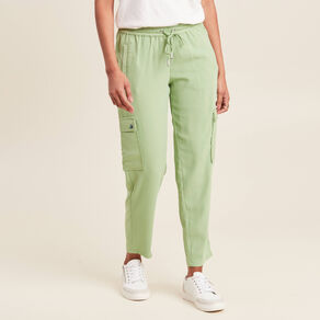 Pantalon cargo vert émeraude femme