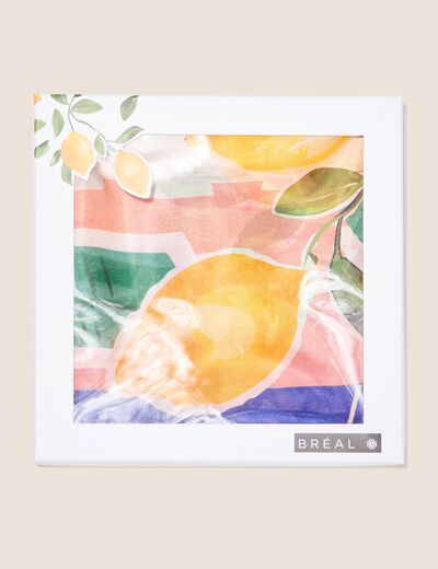 Foulard carré multicolore femme
