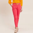 Pantalon carotte ceinturé rose cerise femme