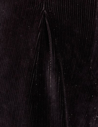 Pantalon en velours noir femme
