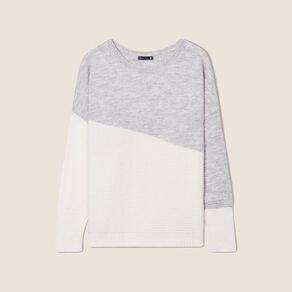 pull manches longues gris femme Pull manches longues gris femme
