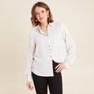 Chemise manches longues gris fonc&eacute; femme
