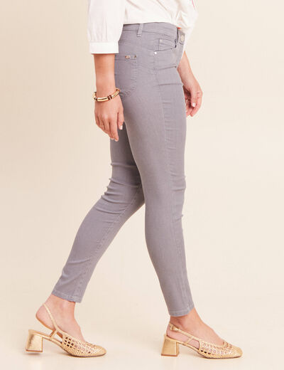 Jean magique Le L&eacute;ger coupe ajust&eacute;e denim gris femme