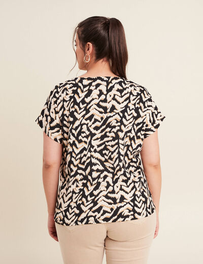 T-shirt manches courtes noir femme