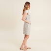 Robe droite zippée vert kaki femme