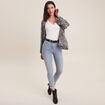 Jean coupe ajust&eacute;e 7/8&egrave;me denim baby bleu femme