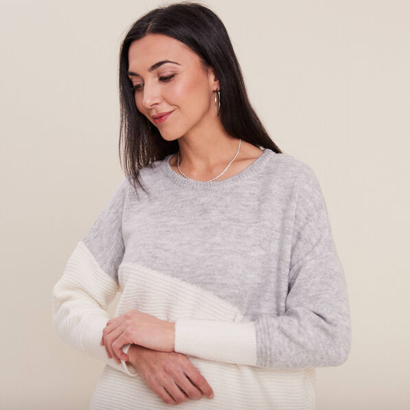 pull manches longues gris femme Pull manches longues gris femme