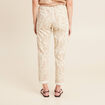 Pantalon coupe mom 7/8&egrave;me beige femme