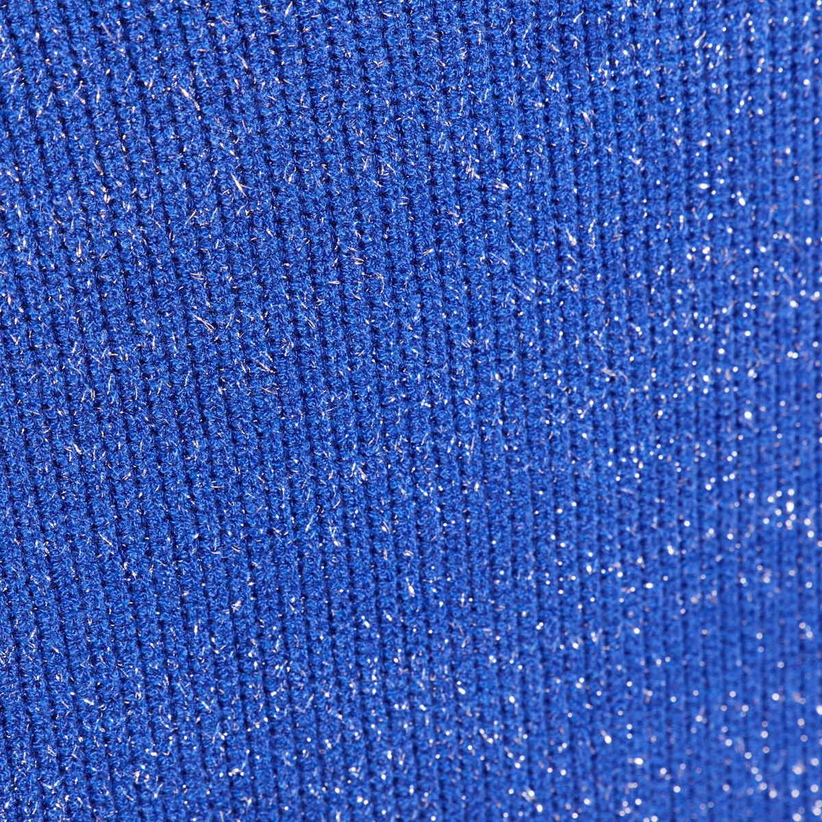 Pull manches longues bleu electrique femme