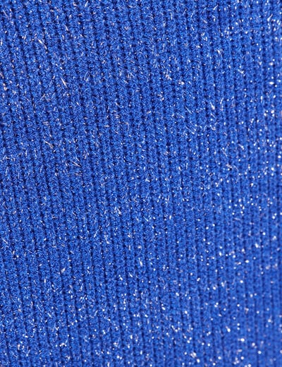 Pull manches longues bleu electrique femme