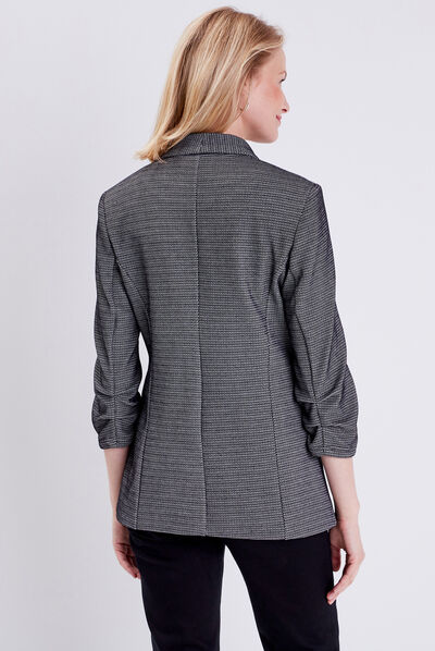 Veste esprit tailleur cintrée noir femme