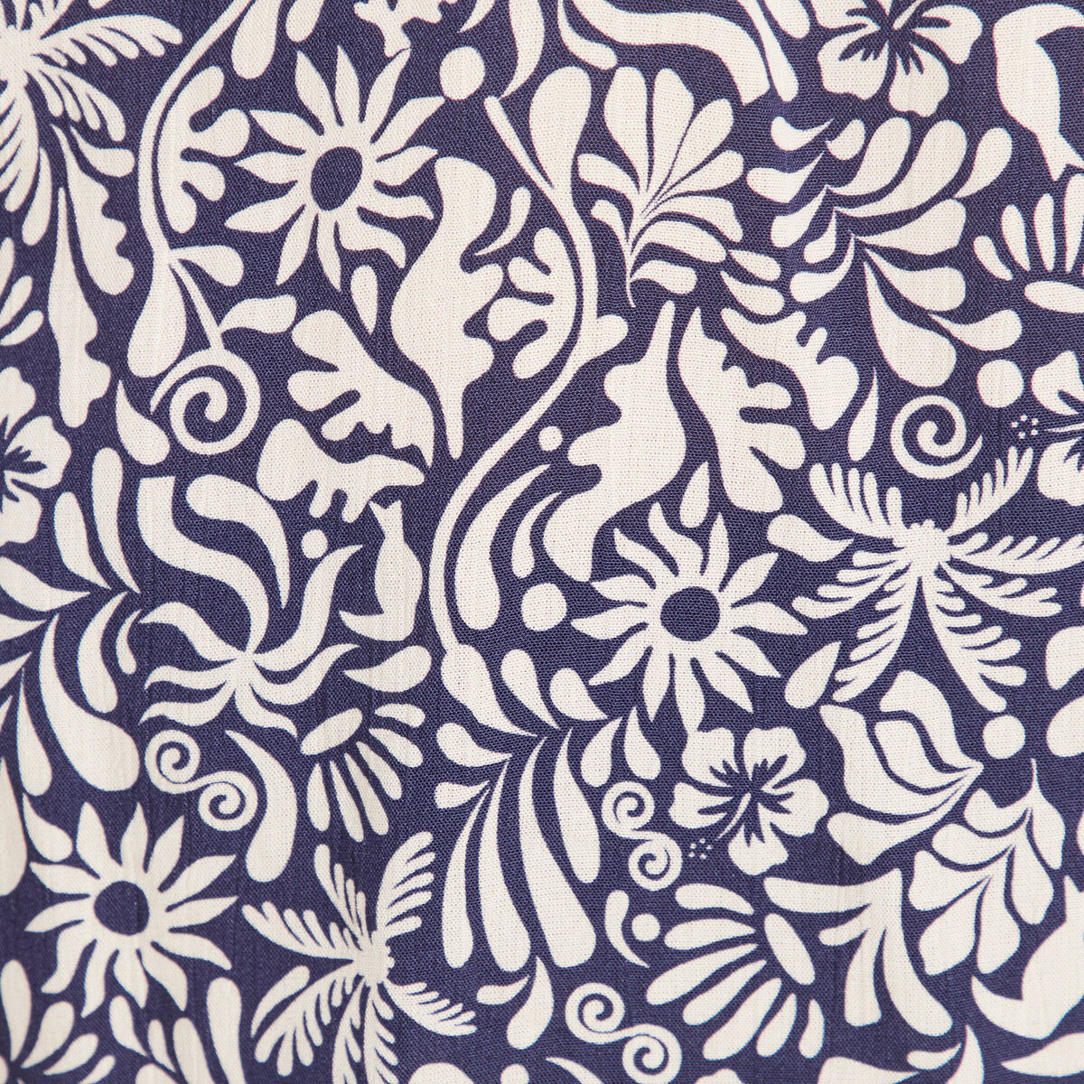 Blouse fluide col V manches courtes bleu femme