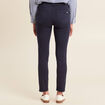 Pantalon ajusté 7/8ème bleu marine femme