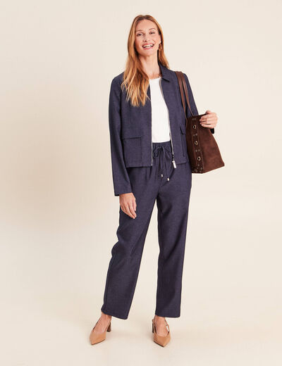 Jean boyfriend 7/8&egrave;me fluide denim brut femme