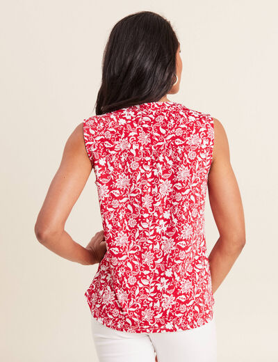 Débardeur sans manches rouge femme