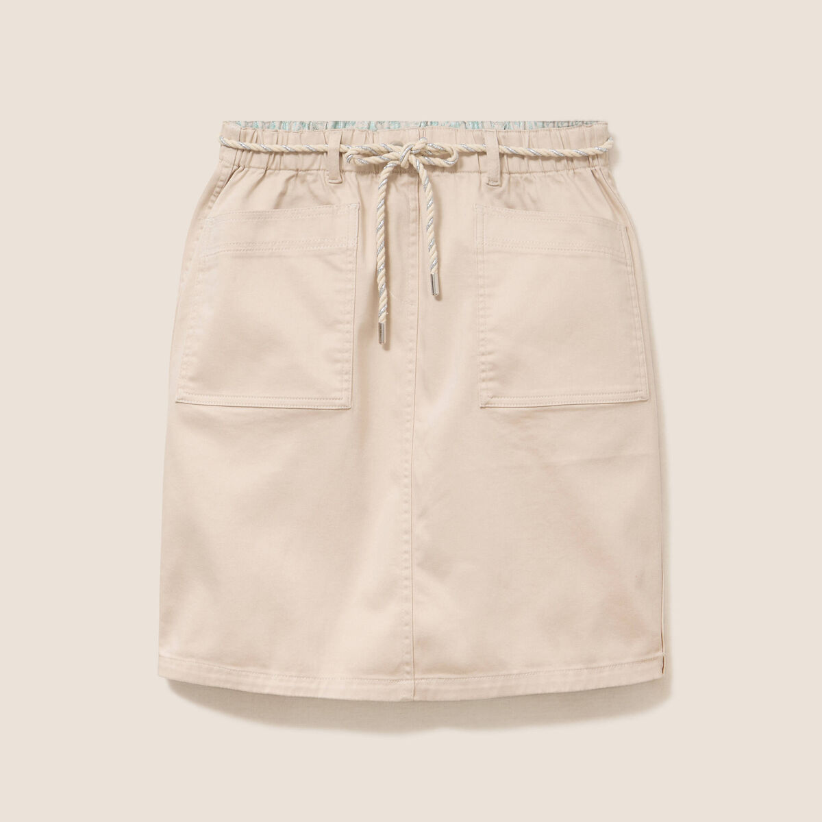 Jupe droite r&eacute;versible blanc femme