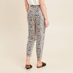 Pantalon flou taille haute ivoire femme