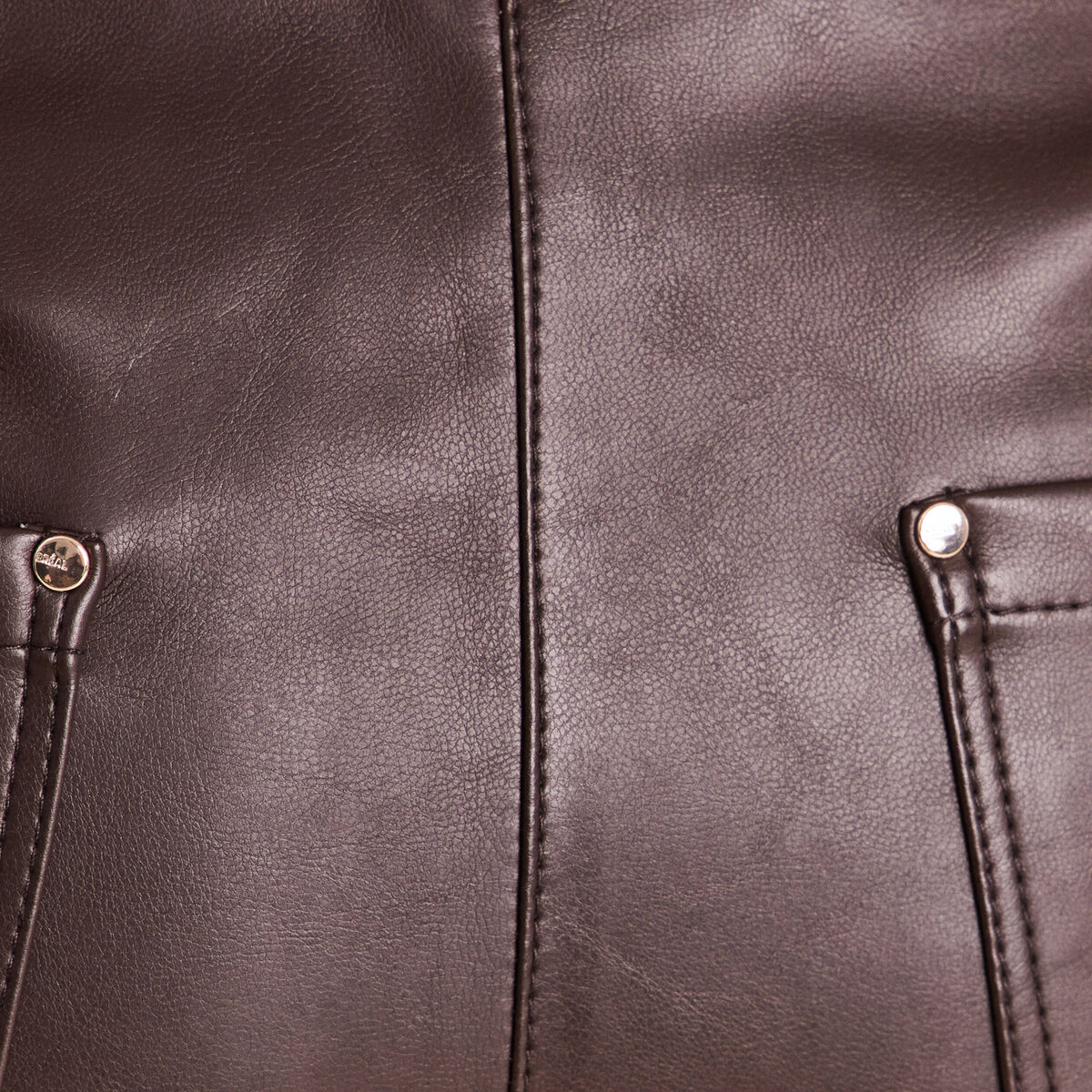 Pantalon droit 7/8&egrave;me taille bascul&eacute;e marron fonc&eacute; femme