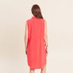 Robe droite courte avec lien rouge femme