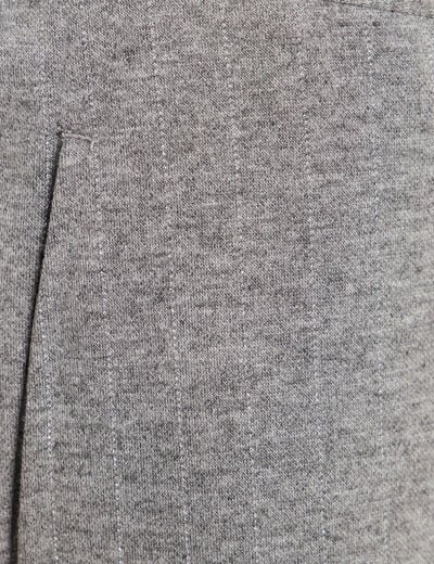 Pantalon loose taille bascul&eacute;e gris femme