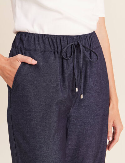 Jean boyfriend 7/8&egrave;me fluide denim brut femme