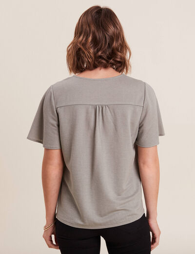 T-shirt manches courtes vert clair femme