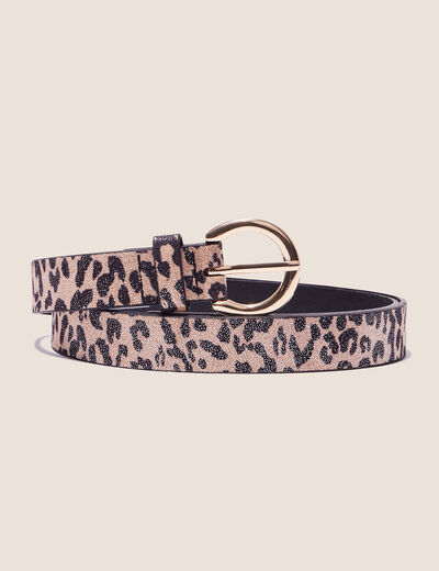 Ceinture irisée beige femme