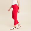 Pantalon flou ceinturé rouge femme