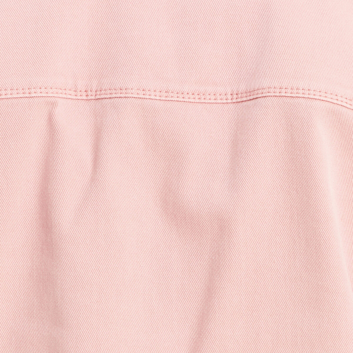 Veste boutonnée en jean rose pastel femme