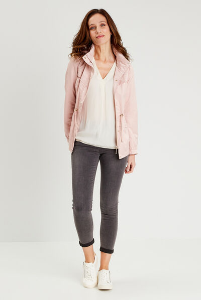 Blouse manches 3/4 ivoire femme