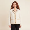 Doudoune boutonnée doublée sable femme