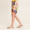 Short droit fluide multicolore femme