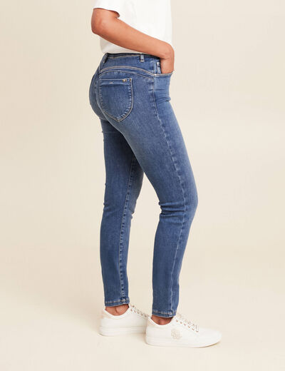 Jean magique L'Unique coupe ajust&eacute;e denim double stone femme