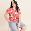 T-shirt manches courtes orange femme