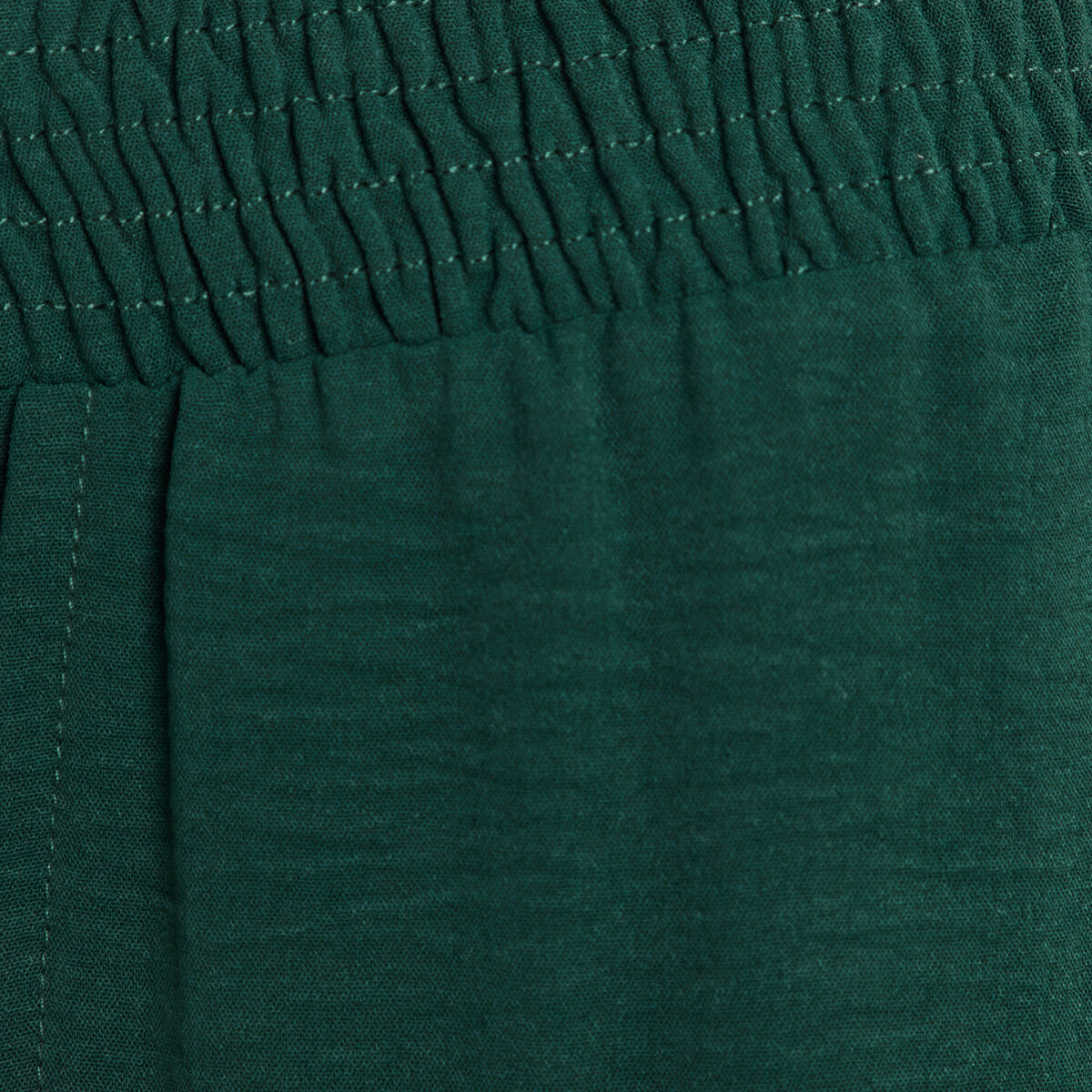 pantalon large taille haute vert foncé femme